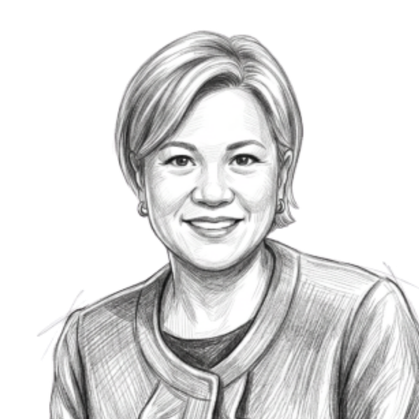 Illustrated portrait of Arlene Goyette, founder of Clarifi Lab